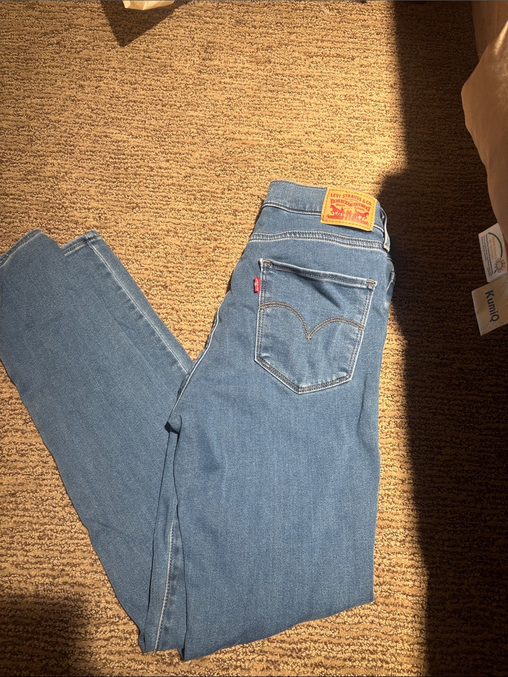Levi's Light Blue High-Rise Straight Jeans